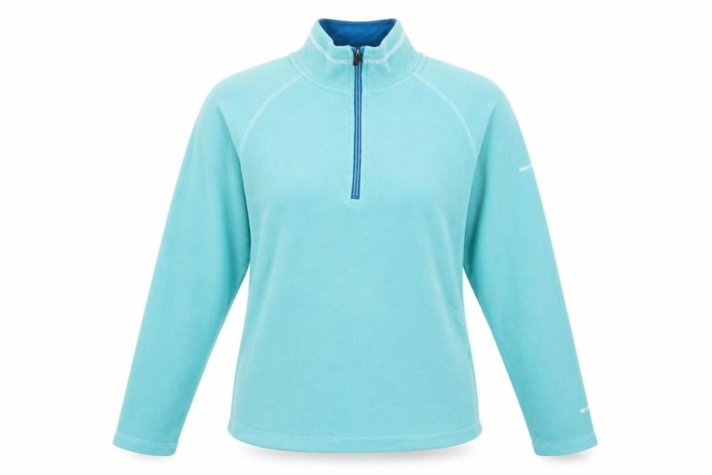 Front view of Trespass Women's Blue Fleece Pullover Sweatshirt M