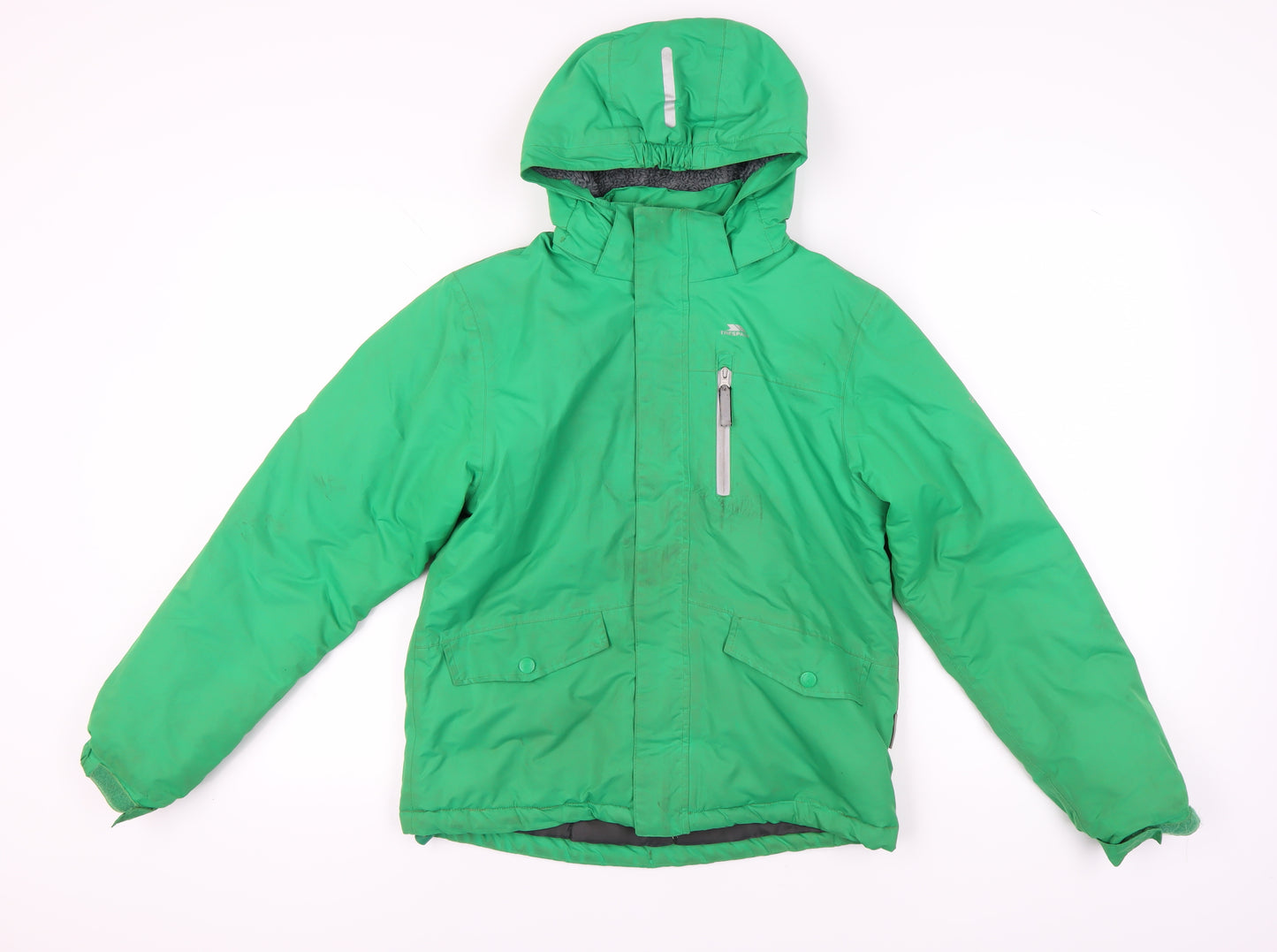 Trespass Boys Green Puffer Jacket 11-12 Years Waterproof
