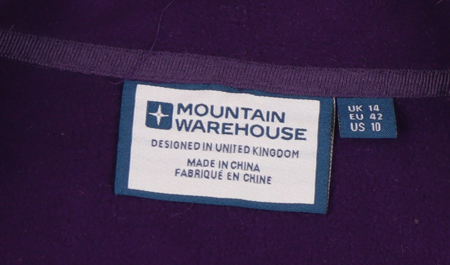Mountain Warehouse Women's Purple Fleece Jacket Size 14
