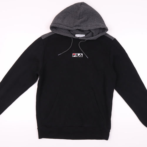 Fila Men's Black Pullover Hoodie M with Logo Accent