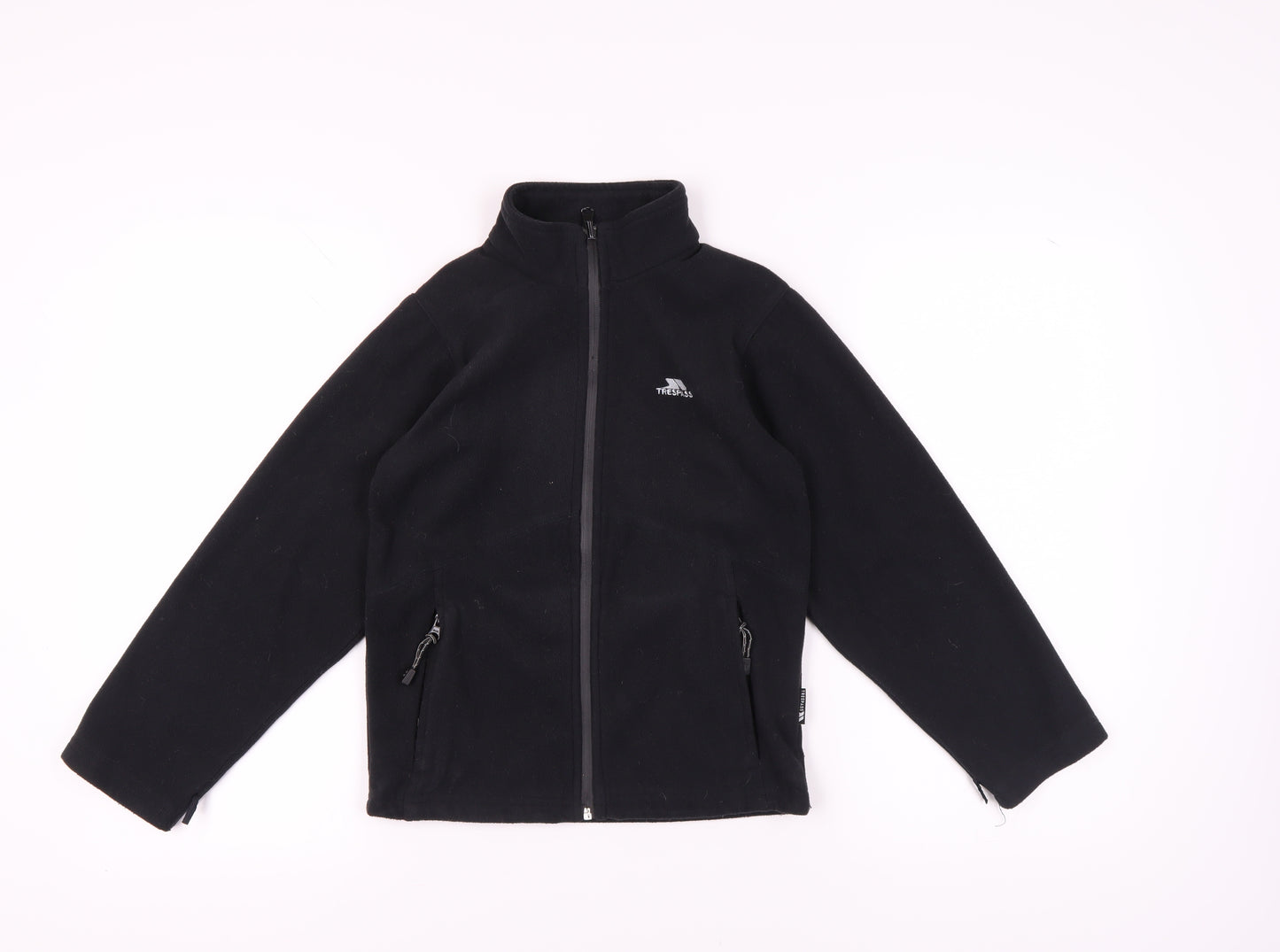 Trespass Boys Black Basic Jacket, Size 9-10, Full Zip