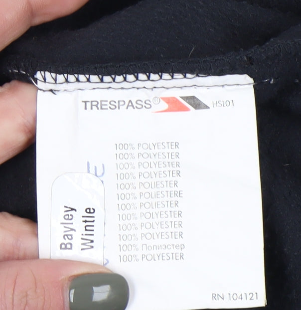 Trespass Boys Black Basic Jacket, Size 9-10, Full Zip