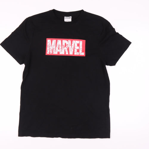 Marvel Men's Black L Spider-Man Logo T-Shirt