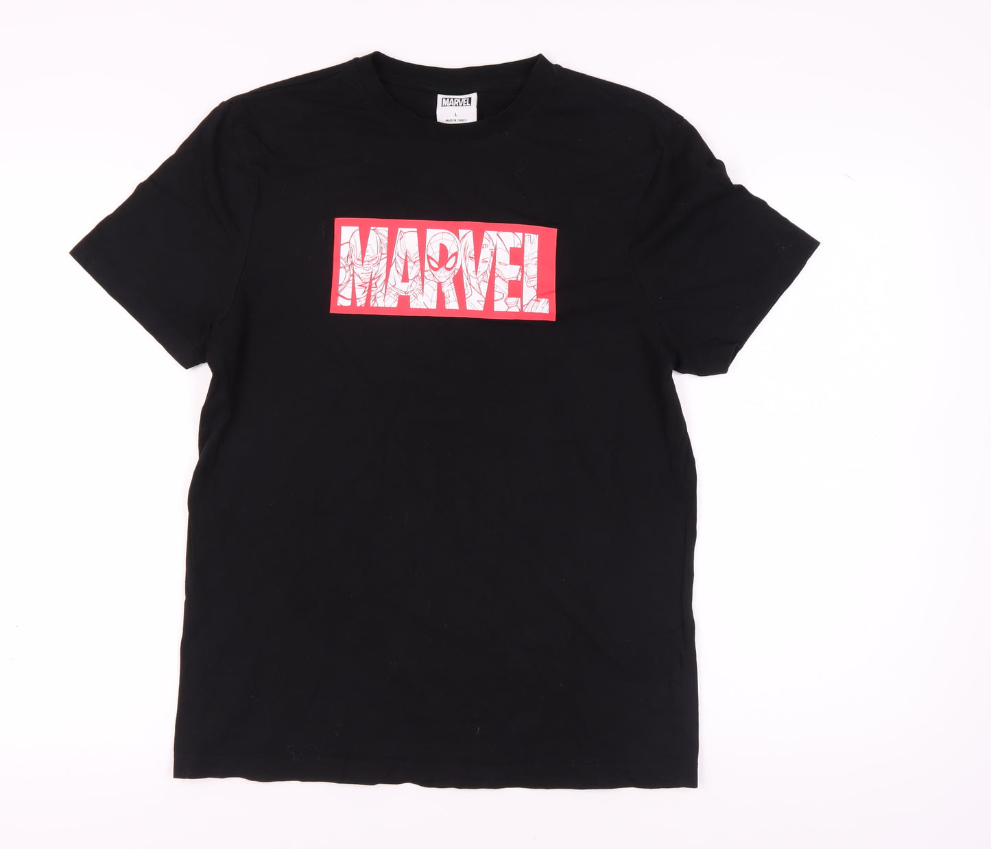 Marvel Men's Black L Spider-Man Logo T-Shirt