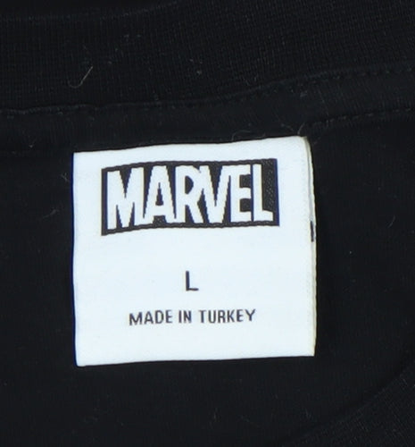 Marvel Men's Black L Spider-Man Logo T-Shirt
