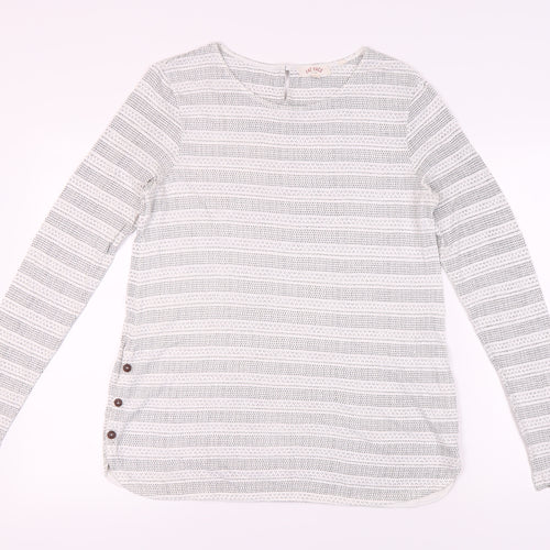 Fat Face Women's Ivory Striped Long Sleeve T-Shirt