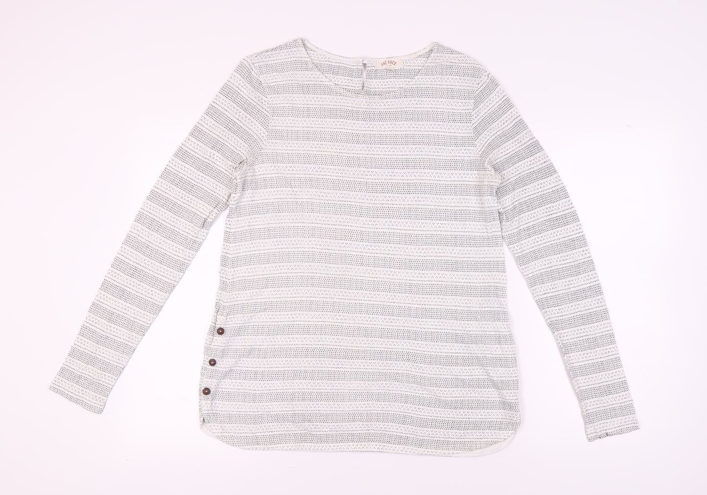 Fat Face Women's Ivory Striped Long Sleeve T-Shirt