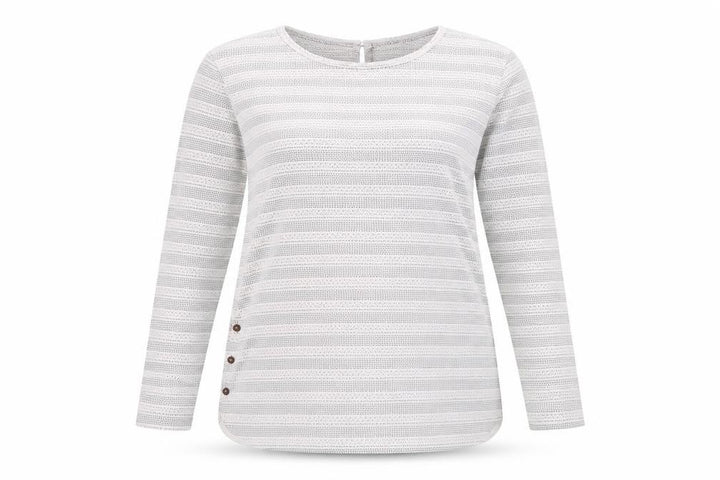 FatFace Women's Ivory Striped Long Sleeve T-Shirt