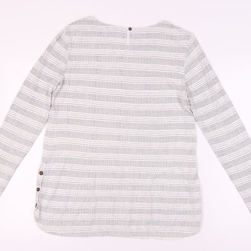 Fat Face Women's Ivory Striped Long Sleeve T-Shirt