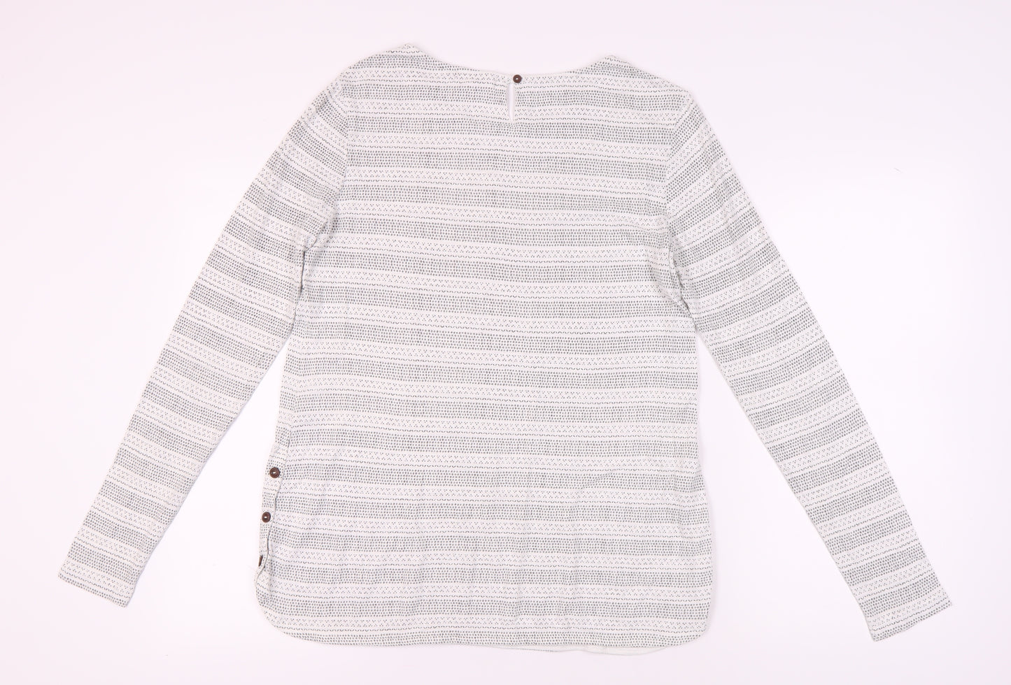 Fat Face Women's Ivory Striped Long Sleeve T-Shirt