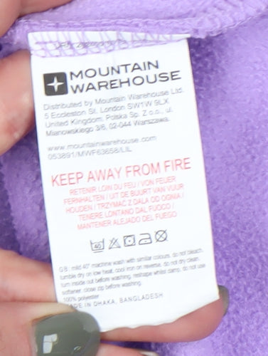 Mountain Warehouse Girls Purple Fleece Jacket 11-12 Years