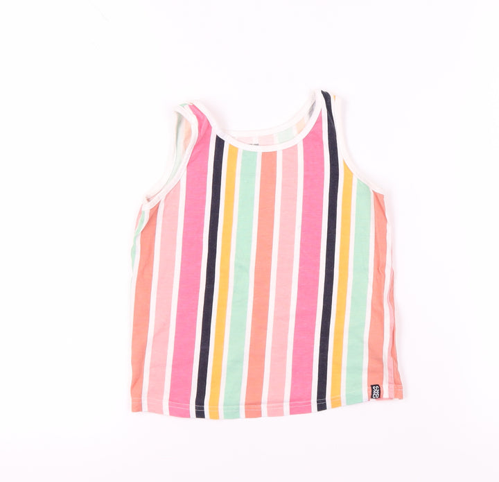 SoulCal & Co Girls Multicoloured Striped Tank 7-8 Years