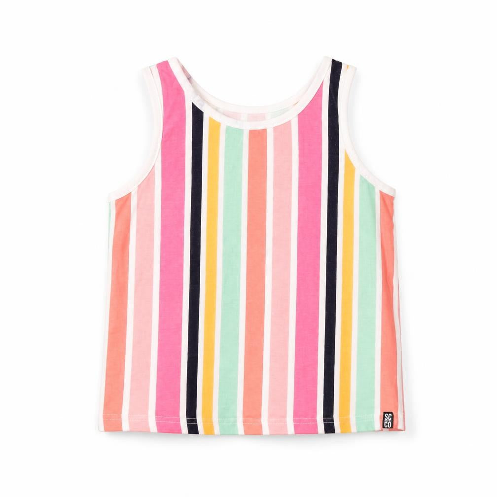SoulCal & Co Girls Multicoloured Striped Tank 7-8 Years