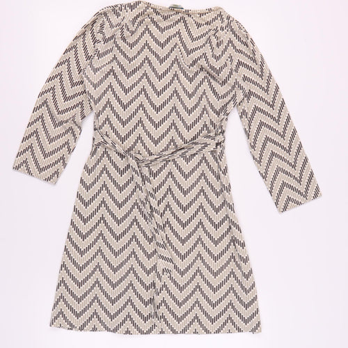 Fat Face Women's Chevron Cotton Dress Size 12