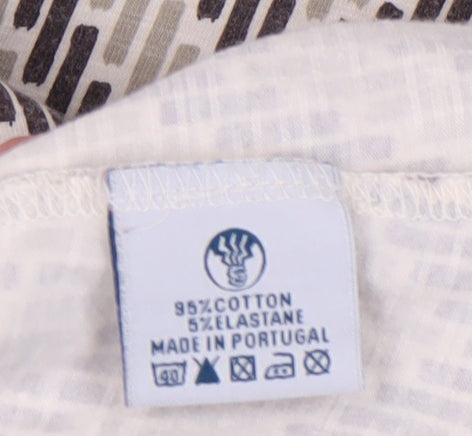 Fat Face Women's Chevron Cotton Dress Size 12