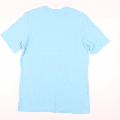 Adidas Men's Blue Graphic Print T-Shirt, Size S