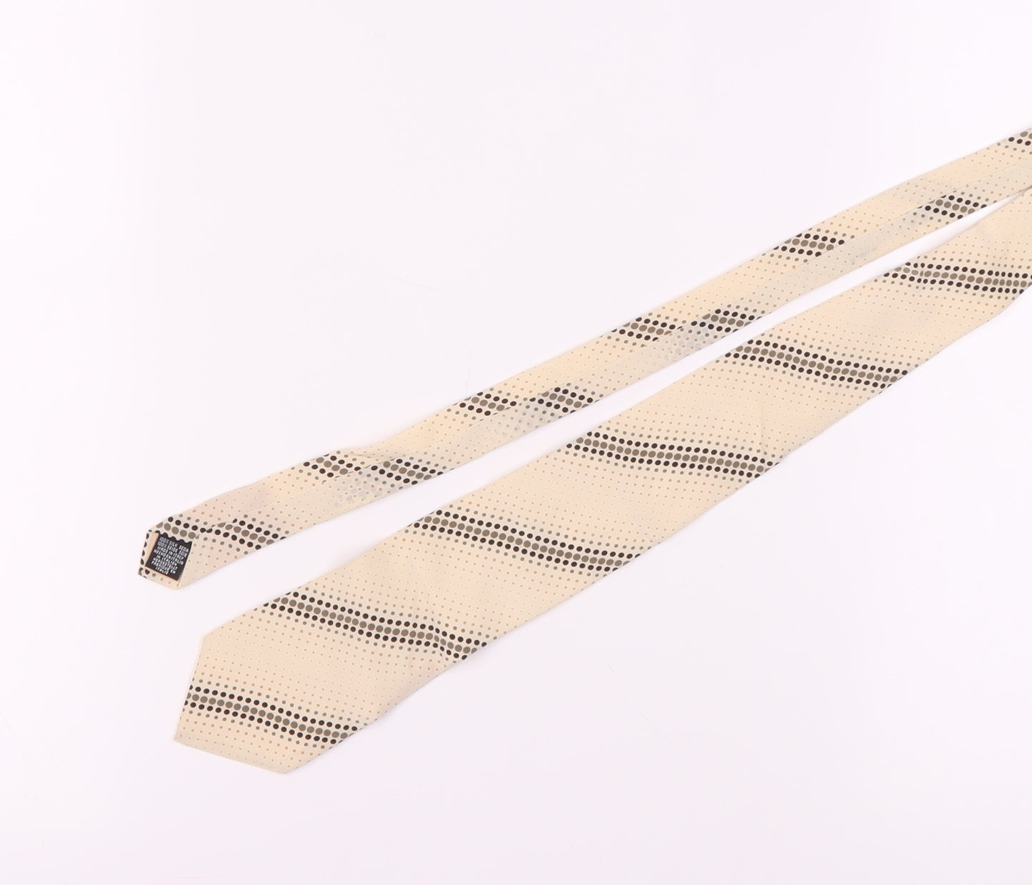 Frangi Men's Beige Polka Dot Silk Tie