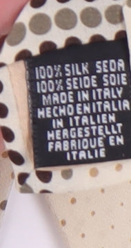 Frangi Men's Beige Polka Dot Silk Tie