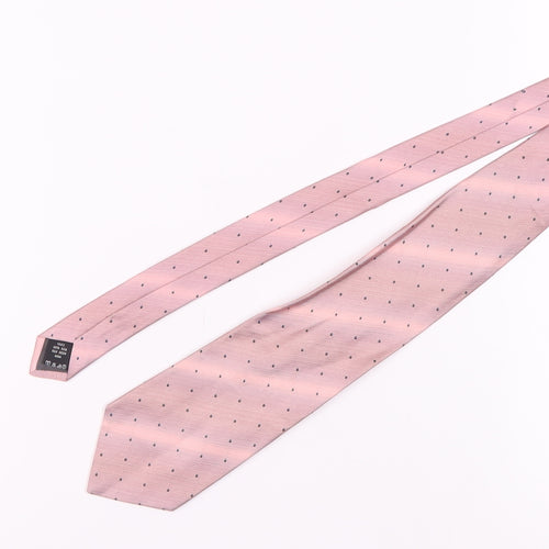 Valentino Men's Pink Silk Polka Dot Tie
