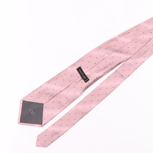 Valentino Men's Pink Silk Polka Dot Tie