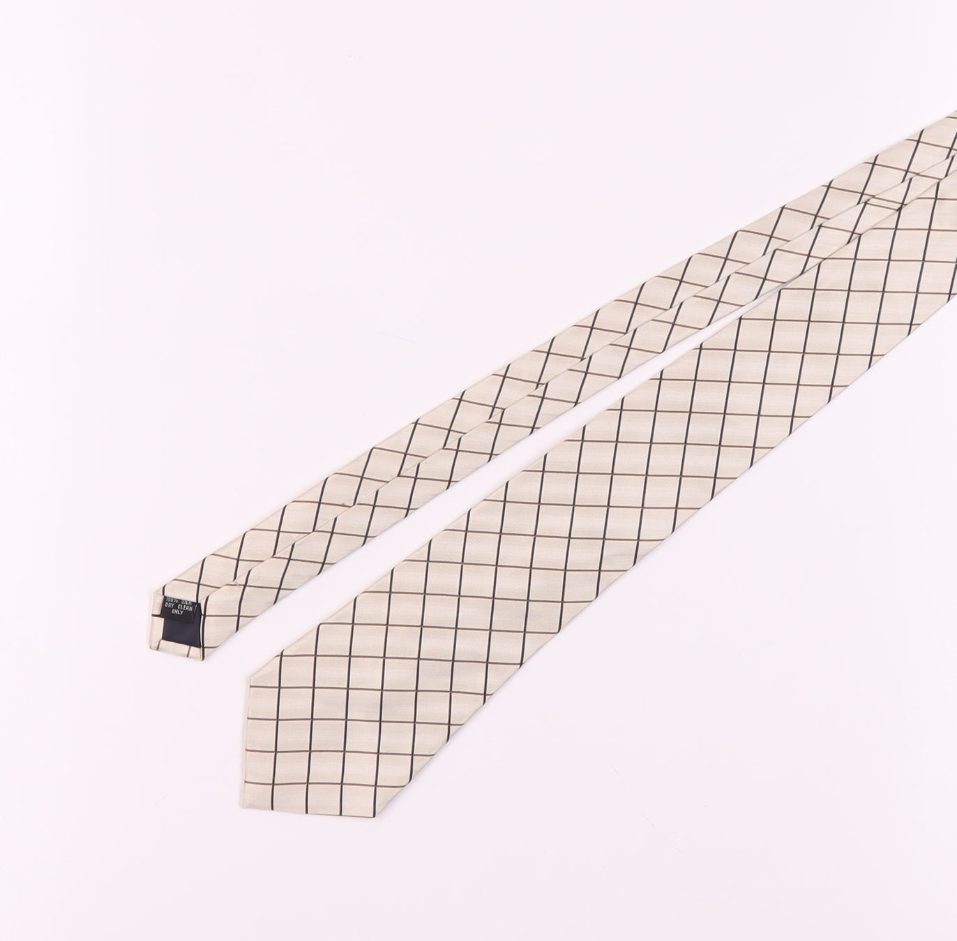 Pierre Cardin Men's Beige Check Silk Tie