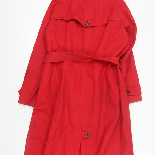 Joules Women's Red Trench Coat, Size 18, Belted Style