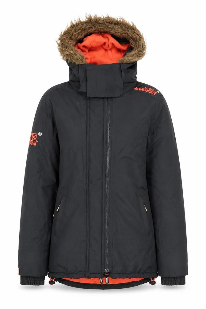 Front view of Superdry Women's Black XS Windbreaker Jacket
