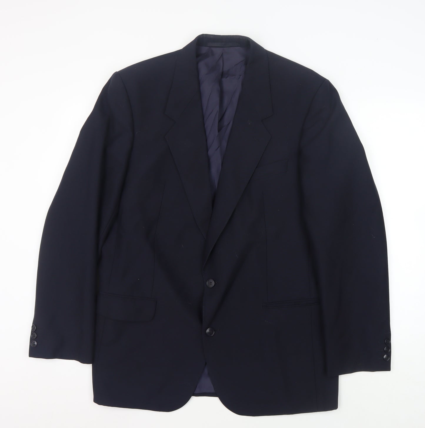 Baumler Men's Black Single Breasted Polyester Blend Suit Jacket Size 42