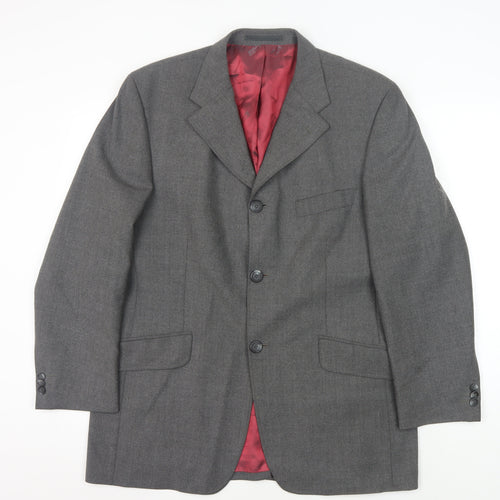 Jeff Banks Men's Grey Wool Blazer, Size 40S