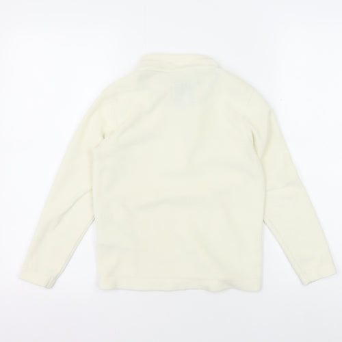 Regatta Girls Ivory Fleece Sweatshirt, Size 4 Plus, Half Zip