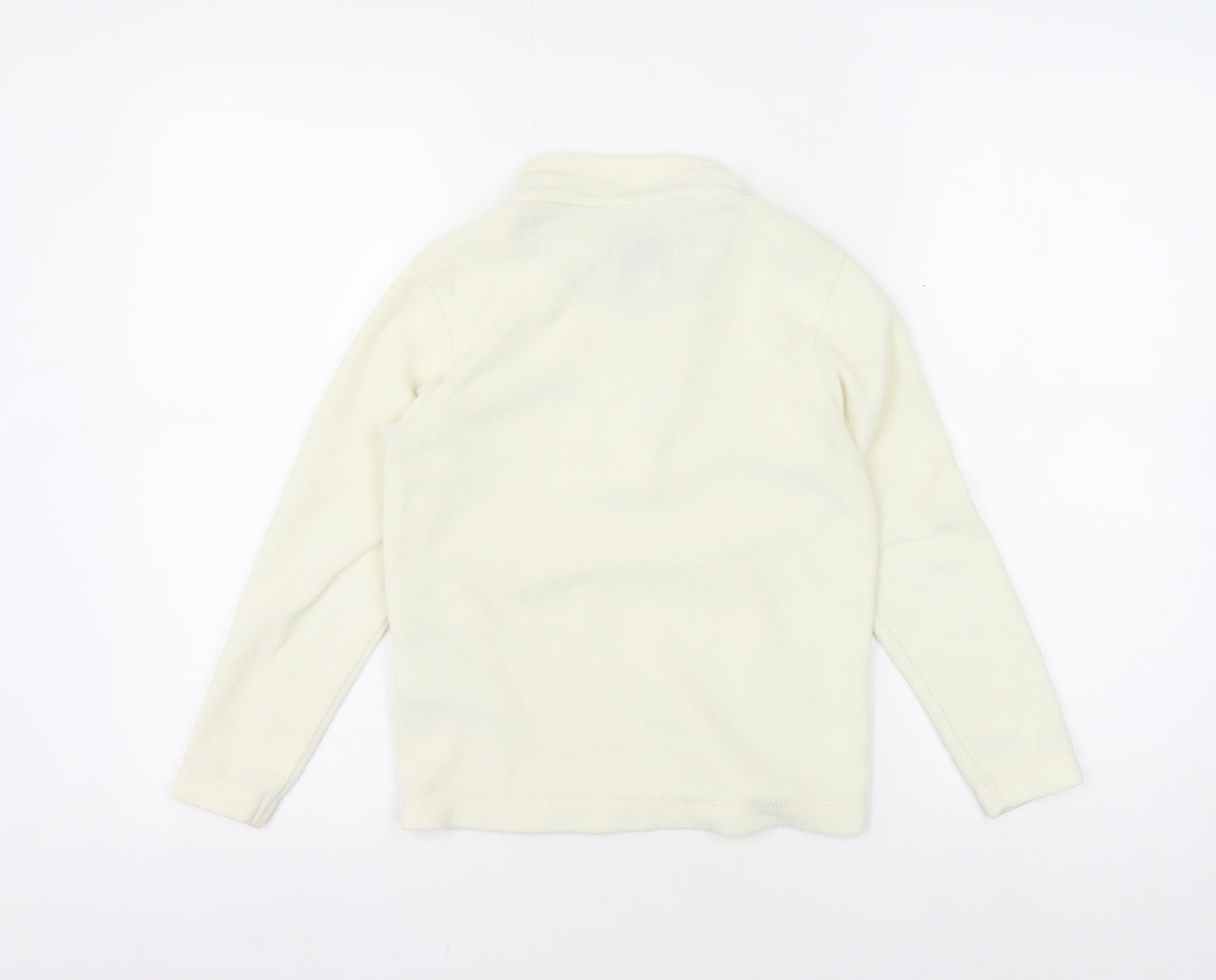 Regatta Girls Ivory Fleece Sweatshirt, Size 4 Plus, Half Zip