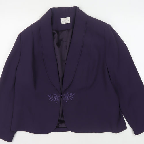 Eastex Women's Purple Suit Jacket, Size 18, Shawl Lapel
