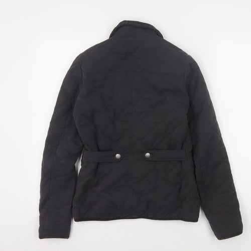 Fat Face Women's Black Quilted Jacket Size 6 Casual