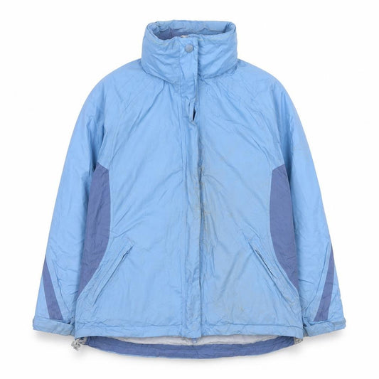 Front view of Craghoppers Women's Blue Parka Jacket, size 14, Hooded Waterproof