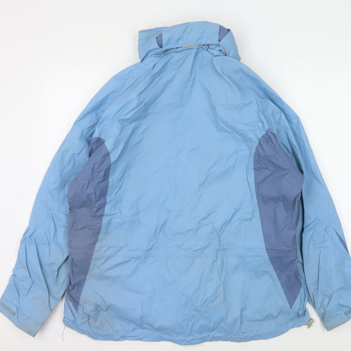 Craghoppers Women's Blue Parka Jacket Size 14 Hooded Waterproof