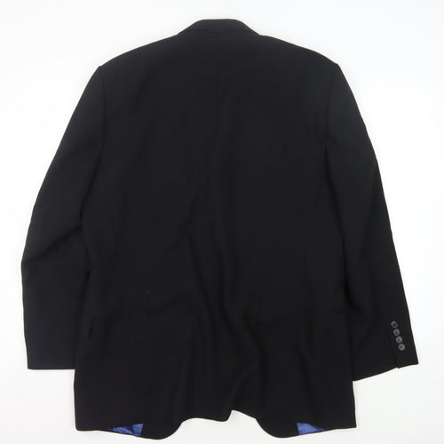 Daniel Hechter Mens Black Wool Blazer, 40R
