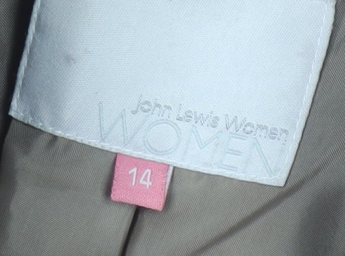 John Lewis Women's Brown Wool Overcoat - Size 14