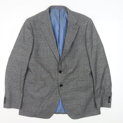 Moss London Men's Grey Check Blazer 44R, Formal Jacket