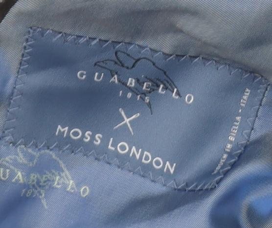 Moss London Men's Grey Check Blazer 44R, Formal Jacket