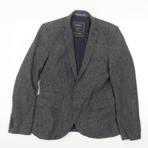 Burton Grey Tweed Blazer Men's S Classic Wool Jacket