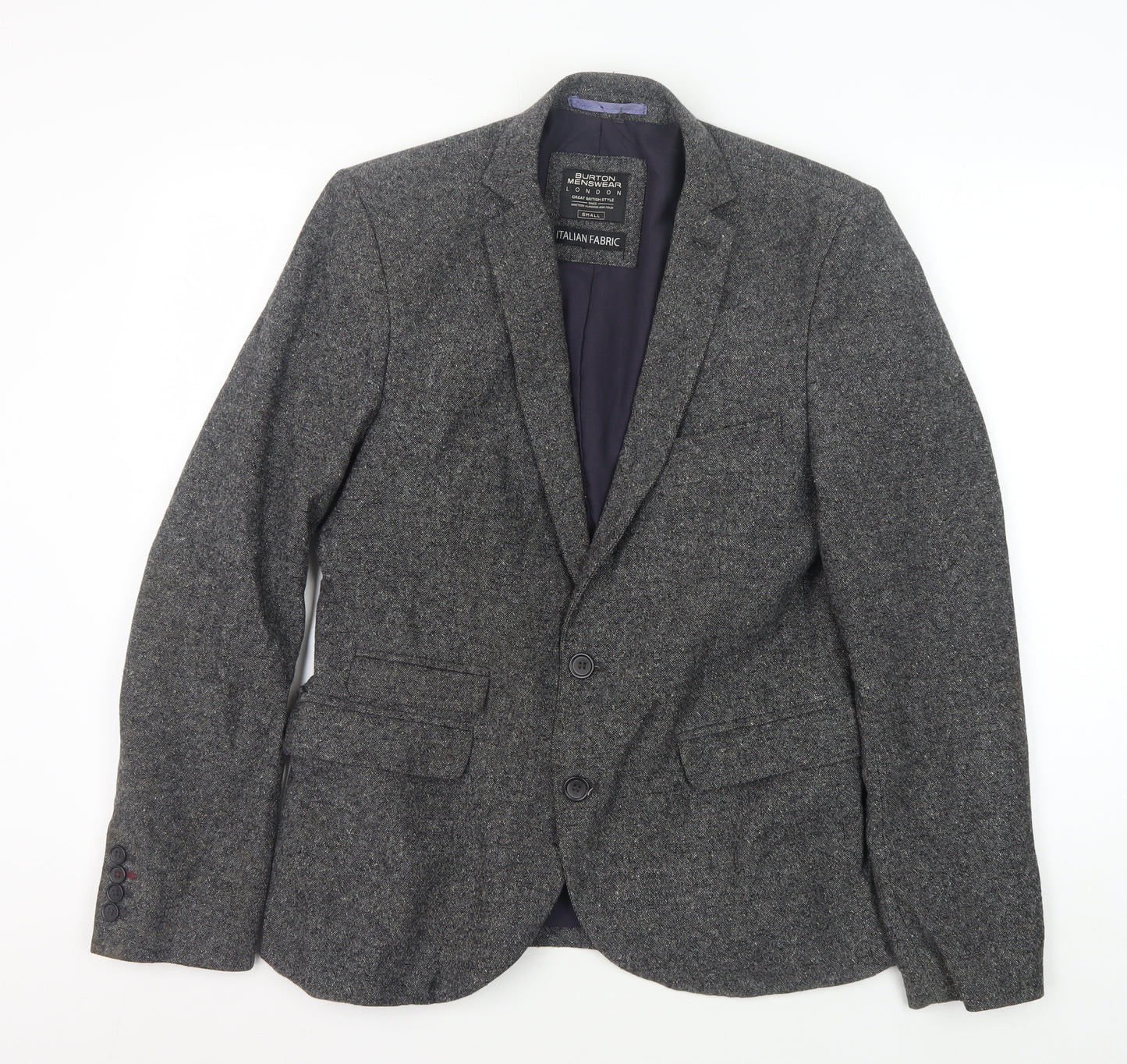 Burton Grey Tweed Blazer Men's S Classic Wool Jacket