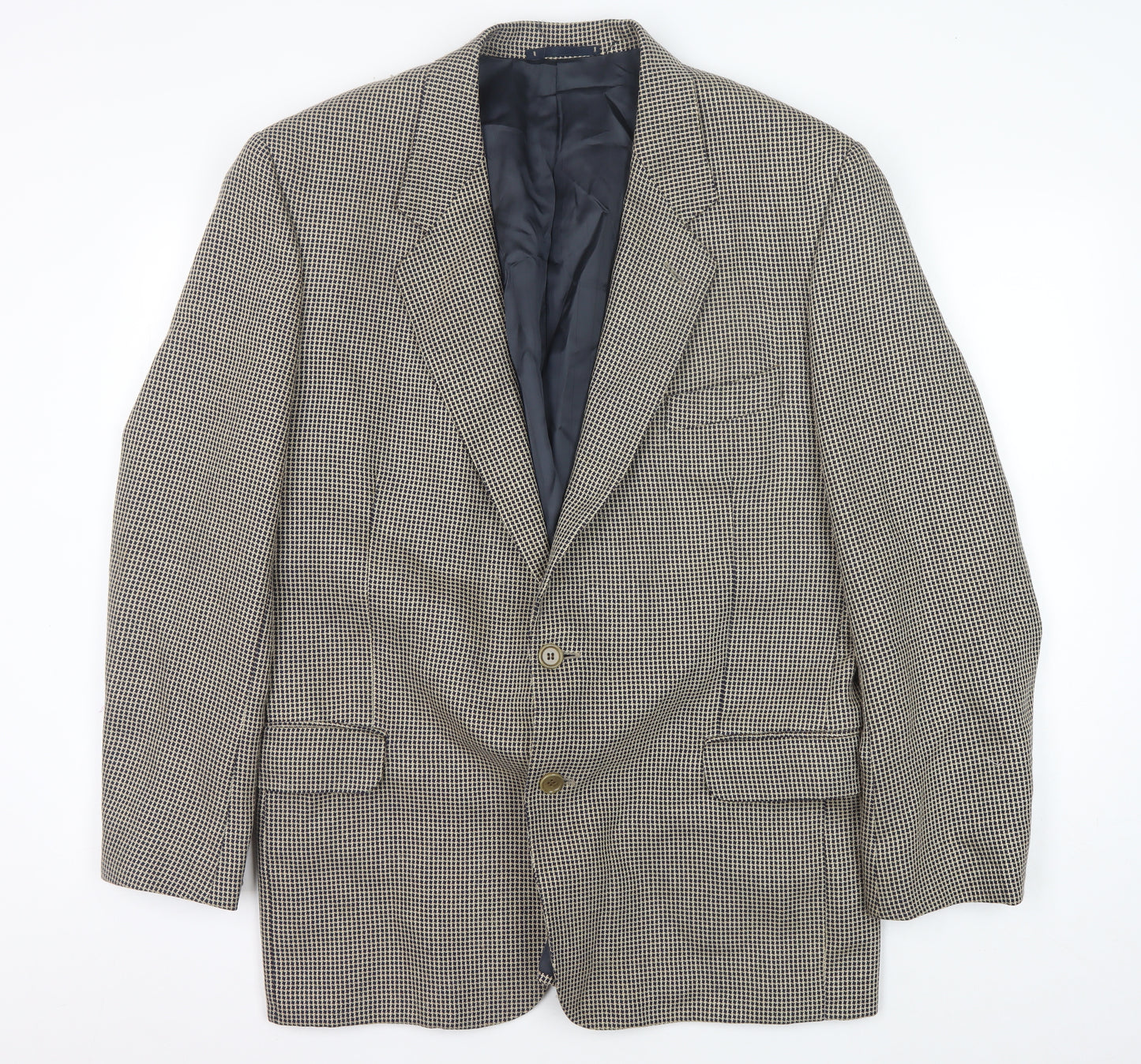 Jaeger Men's Brown Check Blazer Jacket 54R