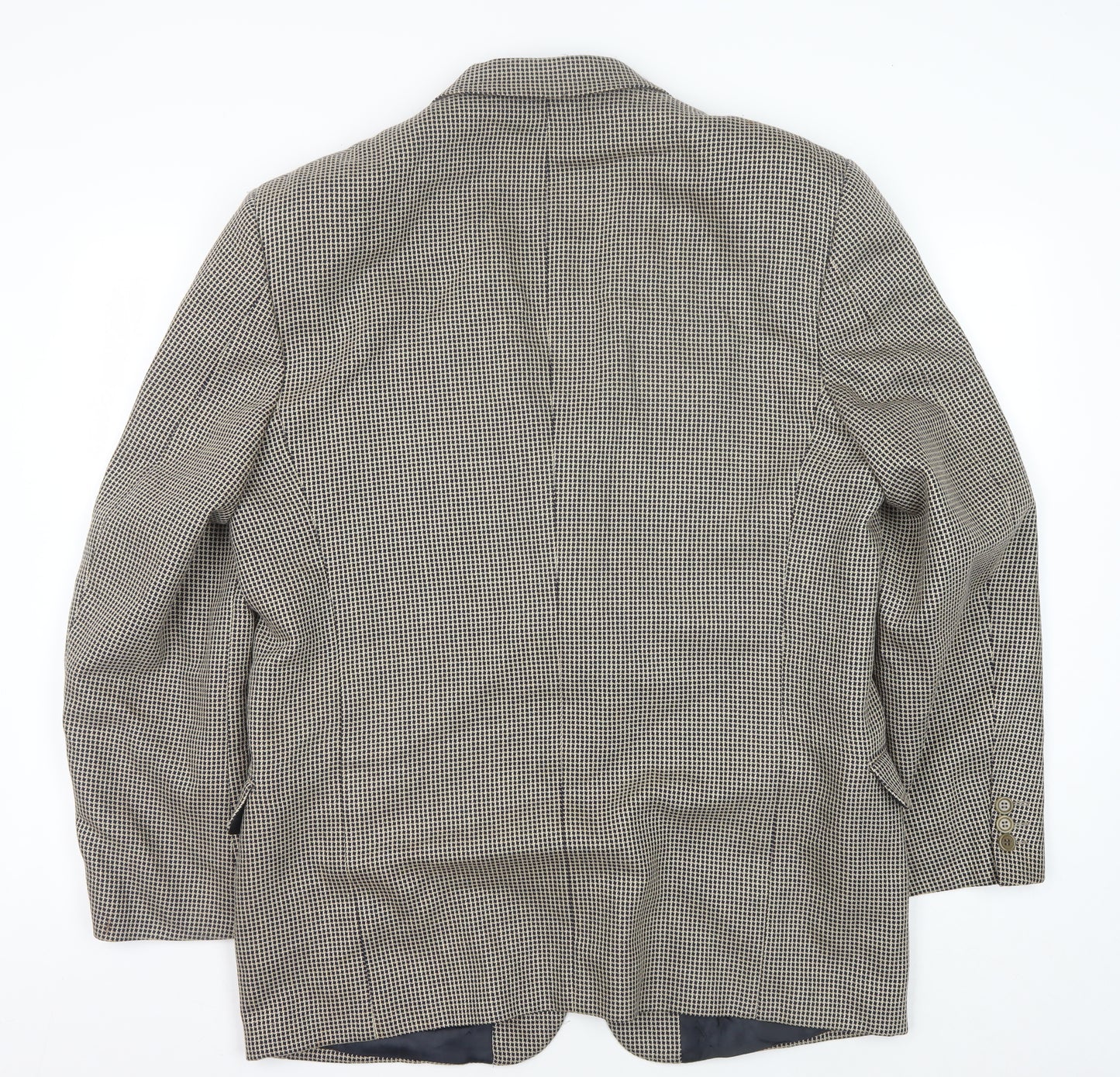 Jaeger Men's Brown Check Blazer Jacket 54R