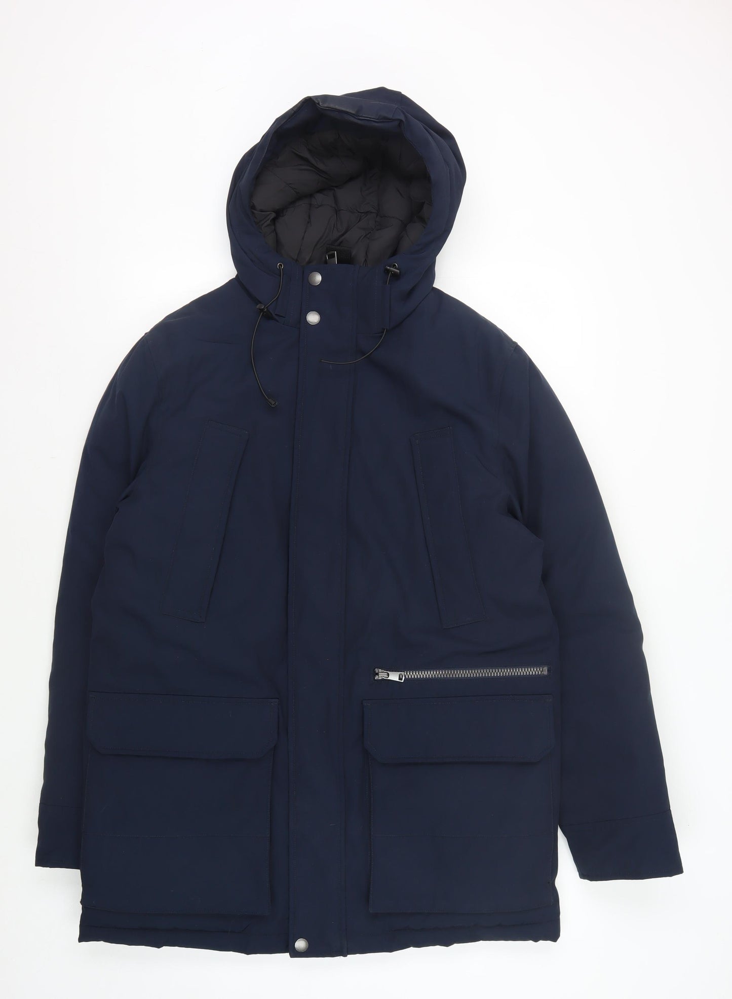 Marks and Spencer Men's Blue Parka Jacket S