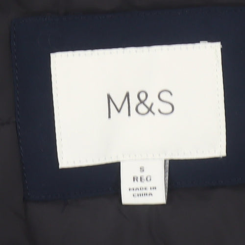 Marks and Spencer Men's Blue Parka Jacket S