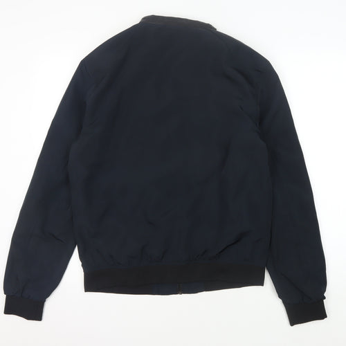 Zara Man Men's Black Bomber Jacket Size L for Casual Wear