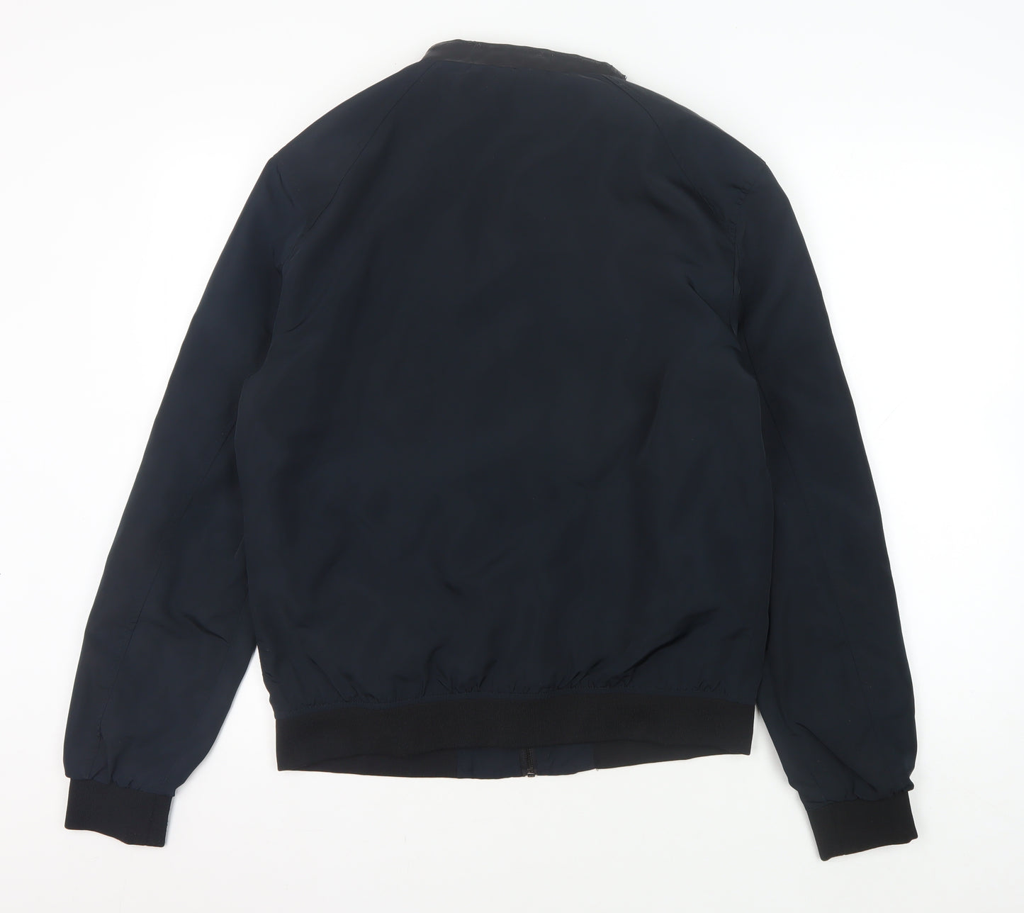 Zara Man Men's Black Bomber Jacket Size L for Casual Wear