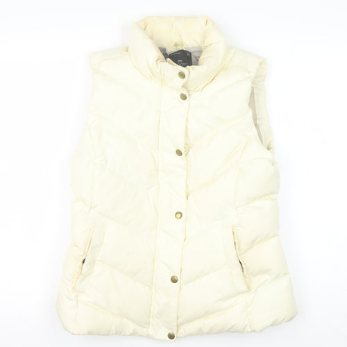 Gap Women’s Ivory Puffer Waistcoat S - Winter Casual