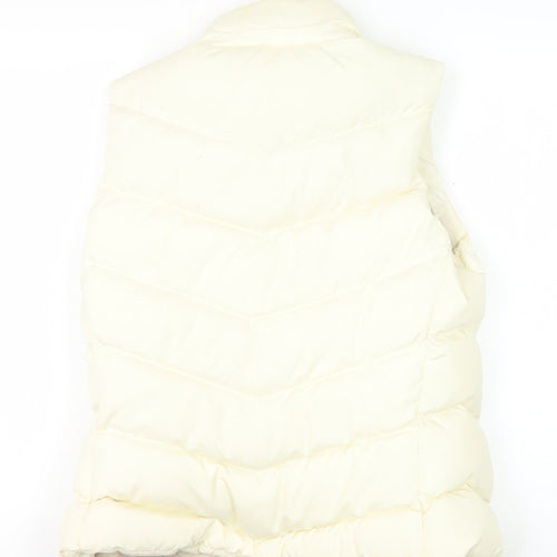 Gap Women’s Ivory Puffer Waistcoat S - Winter Casual