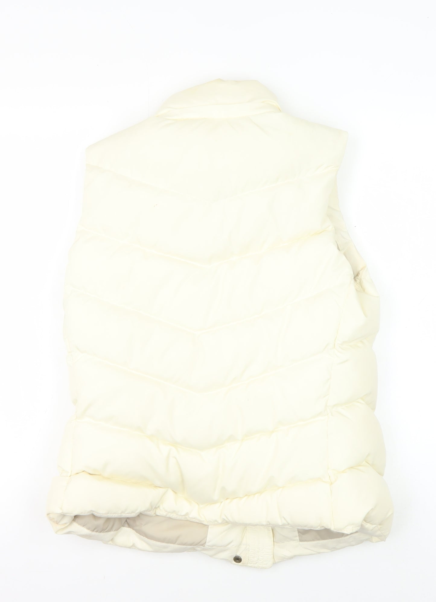 Gap Women’s Ivory Puffer Waistcoat S - Winter Casual